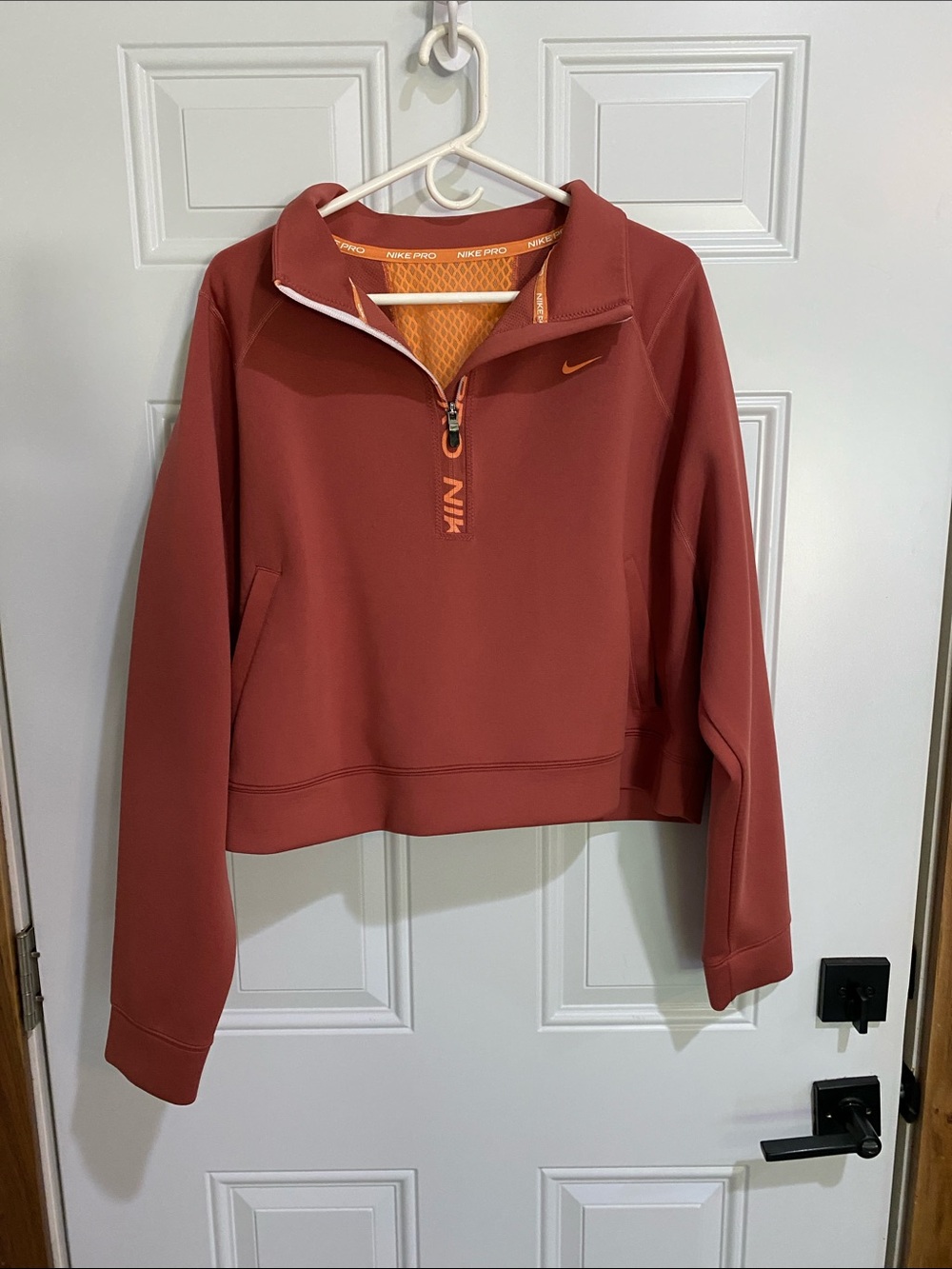 Nike Women’s Rust-Orange Half Zip Pullover